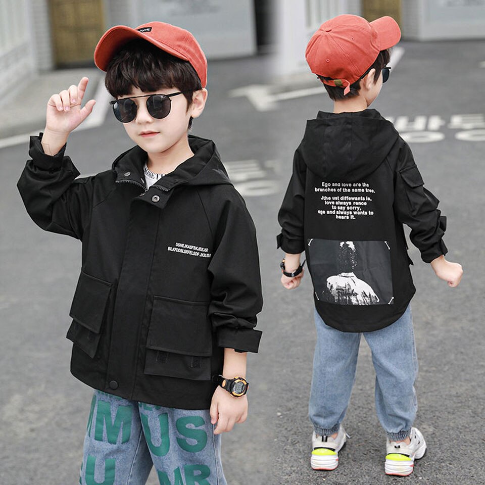 Chaqueta cálida de manga larga para niños, abrigo informal de dibujos animados, 2 colores para 4, 5, 6, 7, 8, 9, 10, 11, 12, 13, 14 años, primavera y otoño