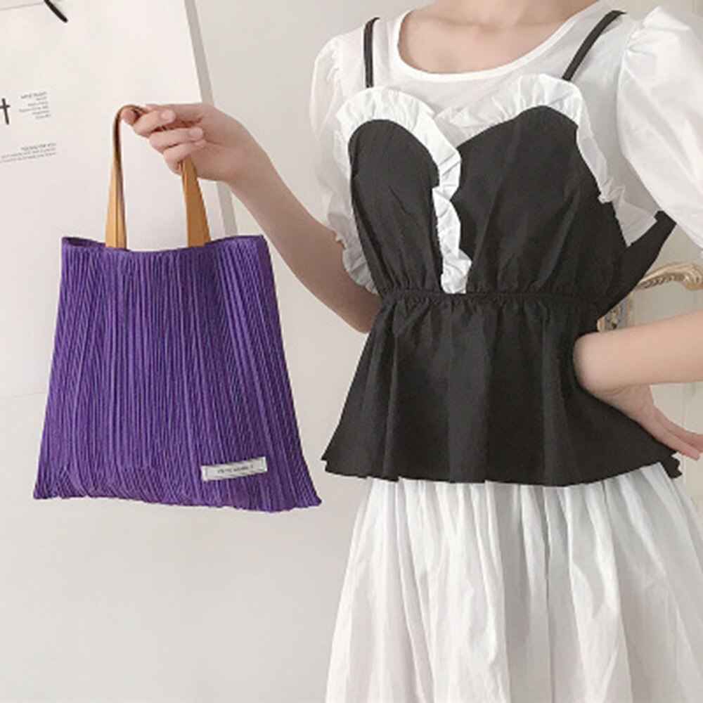 Mesh Translucent Shoulder Handbag Shopping Bag Beach Vacation Bag Japanese Fairy Bag