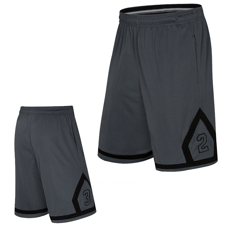 Basketballshorts herren sport trainingsshorts locker sommer herren atmungsaktiv laufen basketball sport shorts: Grau / Xxl