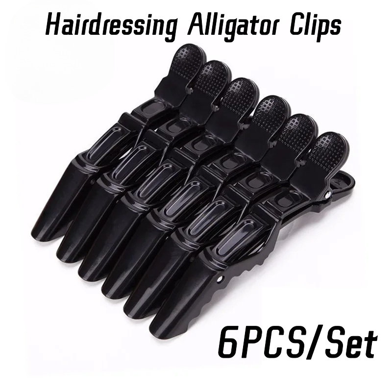 6pcs/Lot Plastic Hair Clip Hairpin Hairdressing Clamps Claw Section Alligator Clips Barber For Styling Salon Accessories
