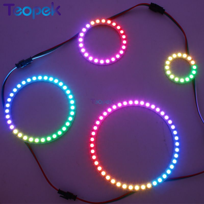 Led Pixel Ring WS2812B Addressable 8/16/24/35/45Leds 5050 RGB Led Diode Ring IC Built-in LED