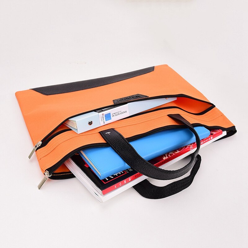 Folder Document Bag Man Laptop Handbags Portable File Bag Business Briefcase Organizer Notebook Handbags Solid Color