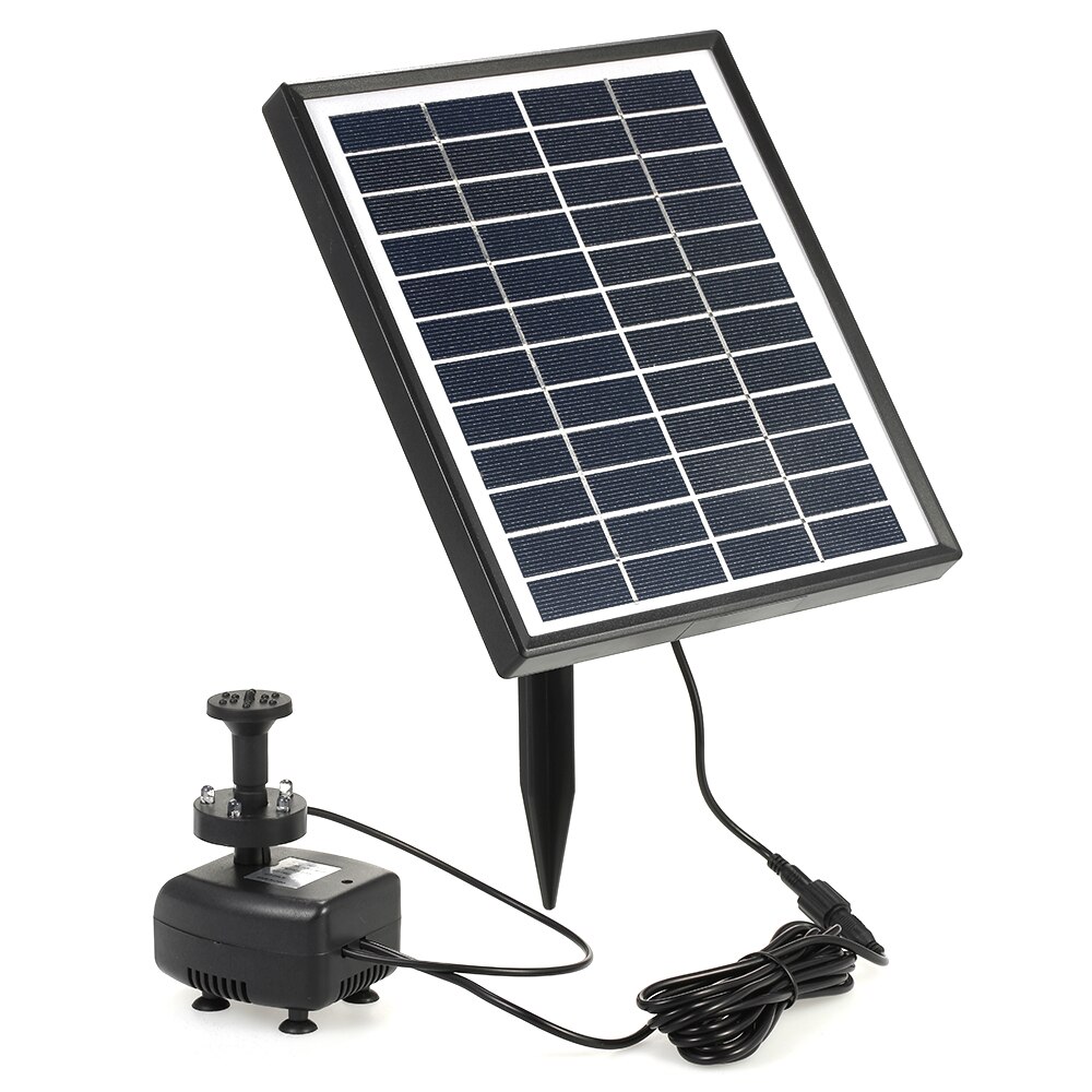 12V 5W Solar Power Brushless Water Pump Built-in Storage Battery Remote Control Submersible LED Pump Fountain for Garden Pond