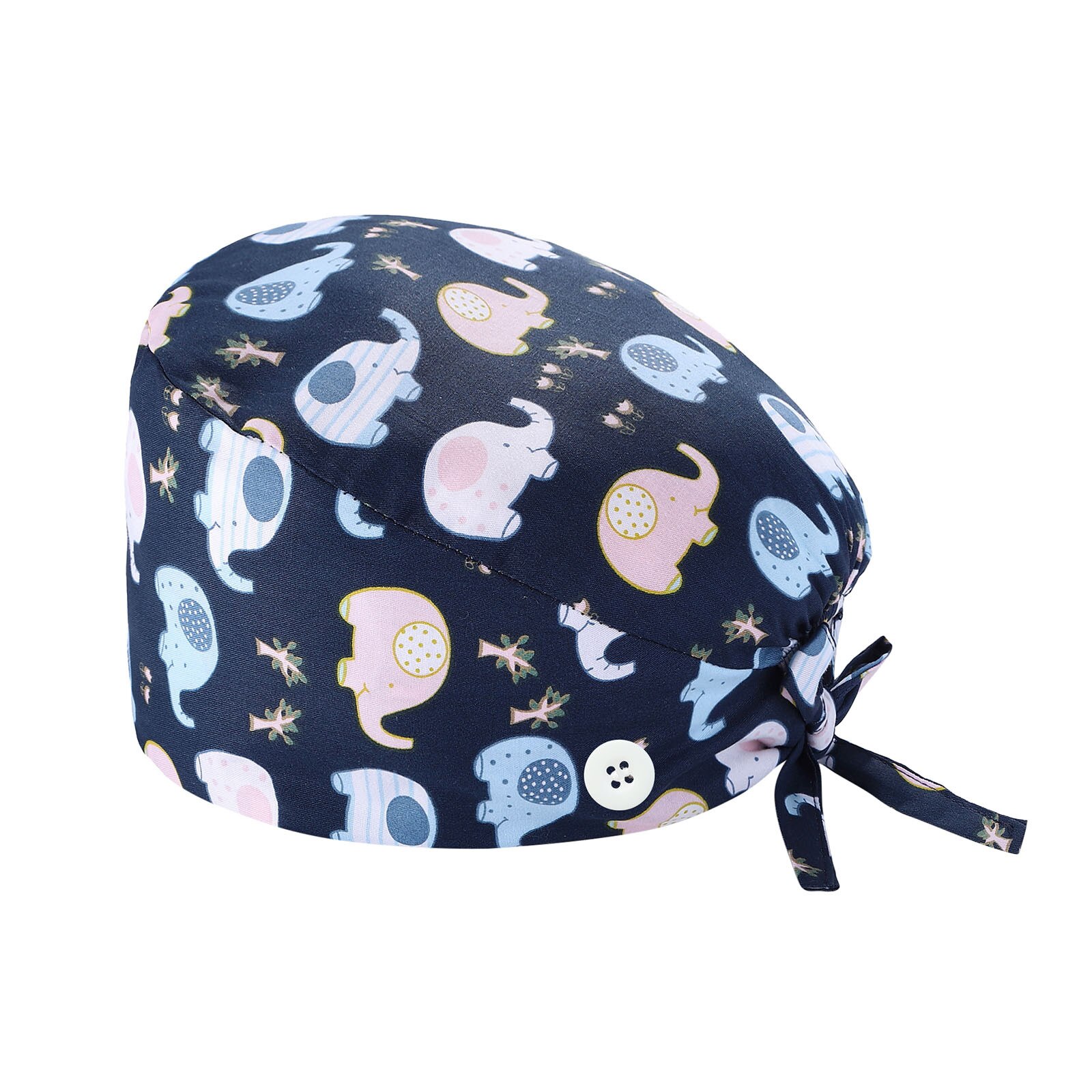 womens and men Scrubs Caps Reusable surgical cap lab Scrubs Beauty Work Cap Breathable With buttons nursing cap gorro enfermera: E