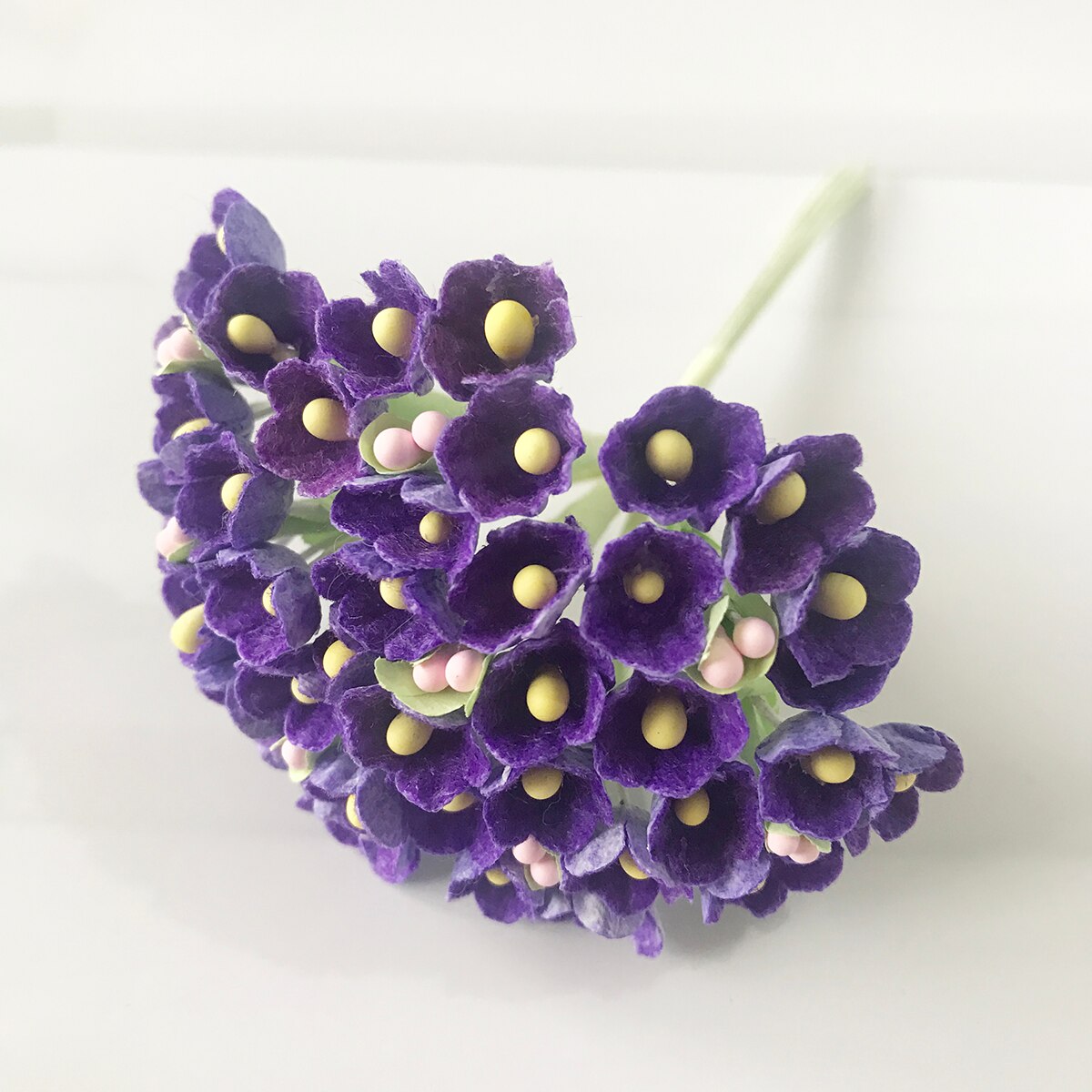 8 Stuks/40 Heads 1 Cm Mini Papieren Bloemen Rozen Boeket Kunstmatige Bloem Goedkope Bruiloft Decoratie Voor Scrapbooking Diy flores: 15
