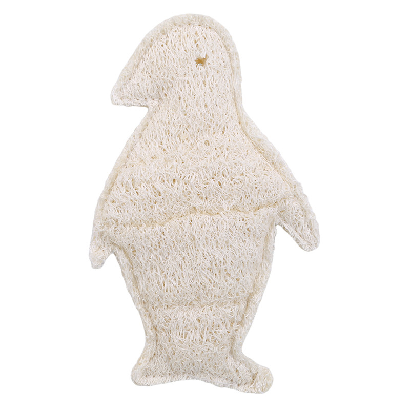 Luffa handduk barn badtorka tecknad badlakan luffa badboll luffa bad blomma baby rengöring vård: Pingvin