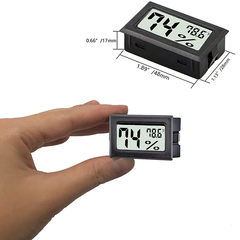 6 Pack Mini Digital Thermometer Hygrometer Indoor Temperature And Humidity Gauge Meter Monitor Fahrenheit For Humidor
