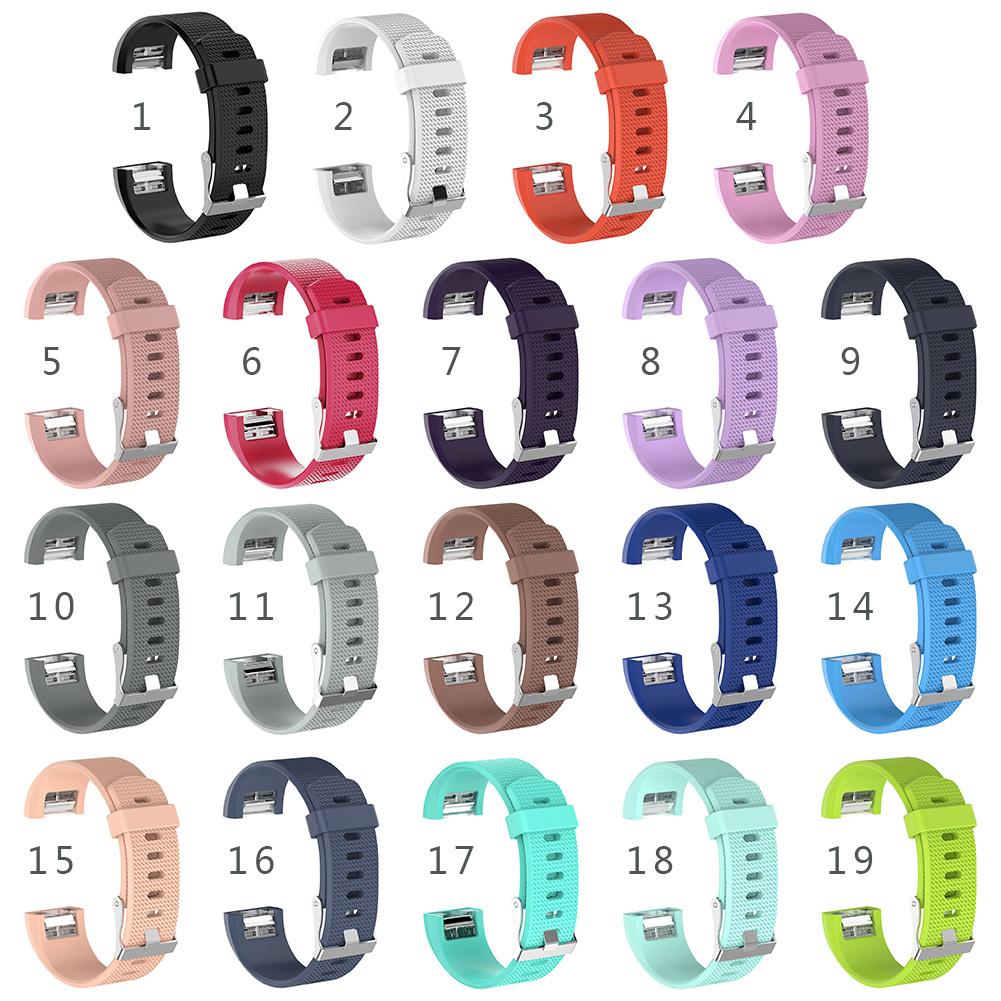 ALLOYSEED Soft Silicone Color Smart Watch Bracelet Band For Fitbit Charge 2 Replacement Wristband Watch Strap For Fitbit Charge2