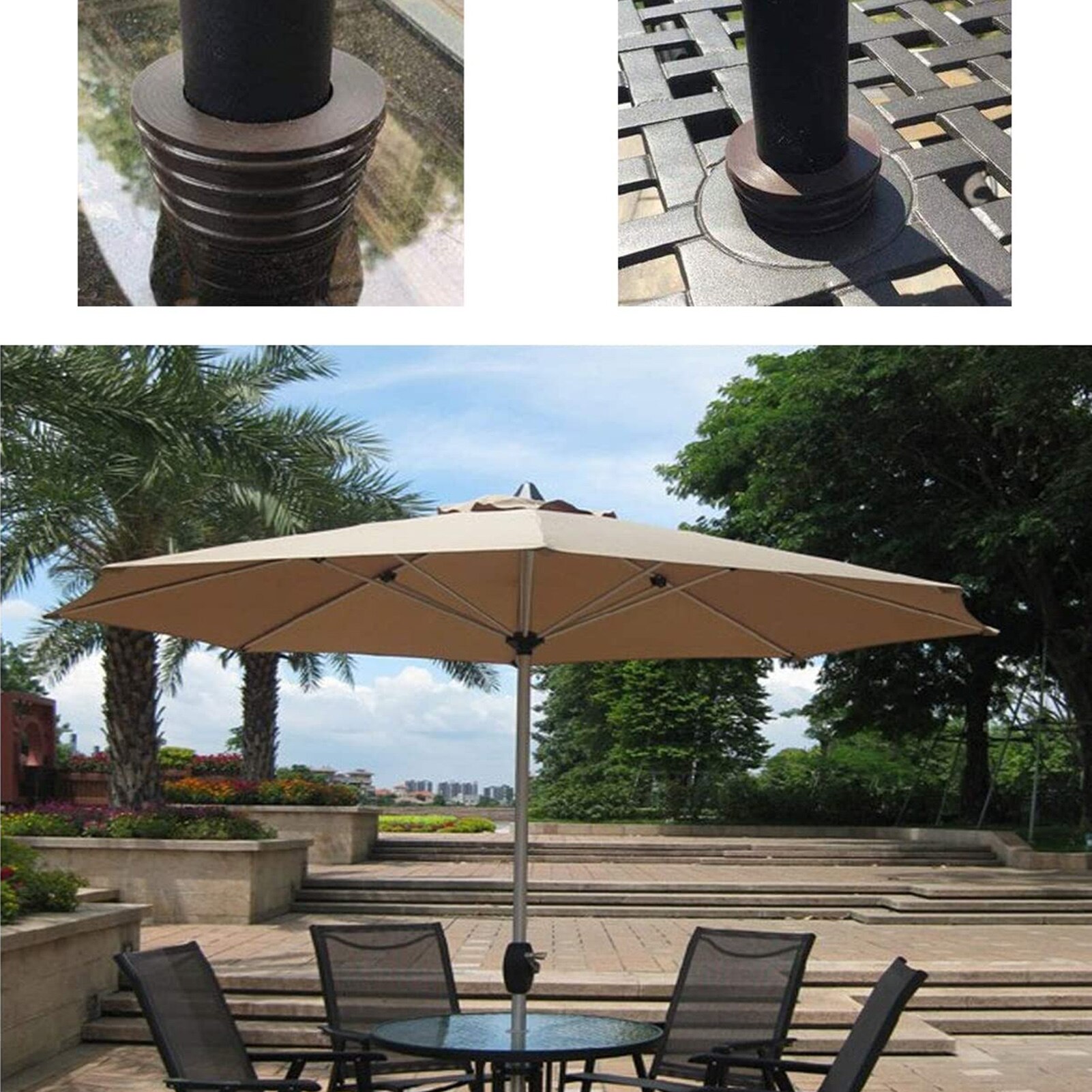 Patio Table Umbrella Cone Wedge Ring Plug Fits Umbrella Pole Diameter 38mm For Patio Table Hole Opening Or Parasol Base Stand