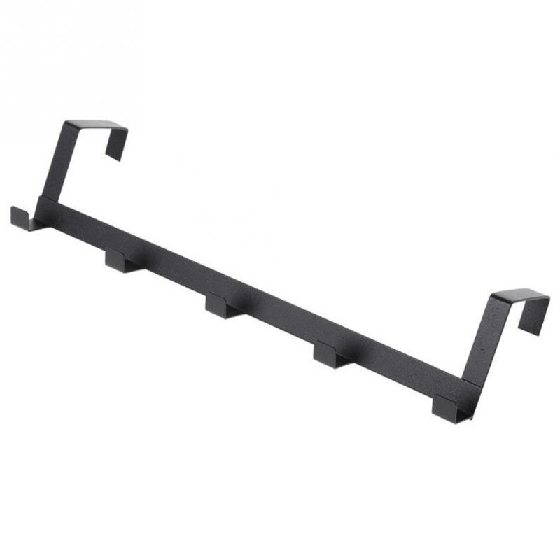 Ovikoukku olohuoneen seinäripustin hattu kestävä keittiö 5 koukkua joissa noin 5kg: Musta