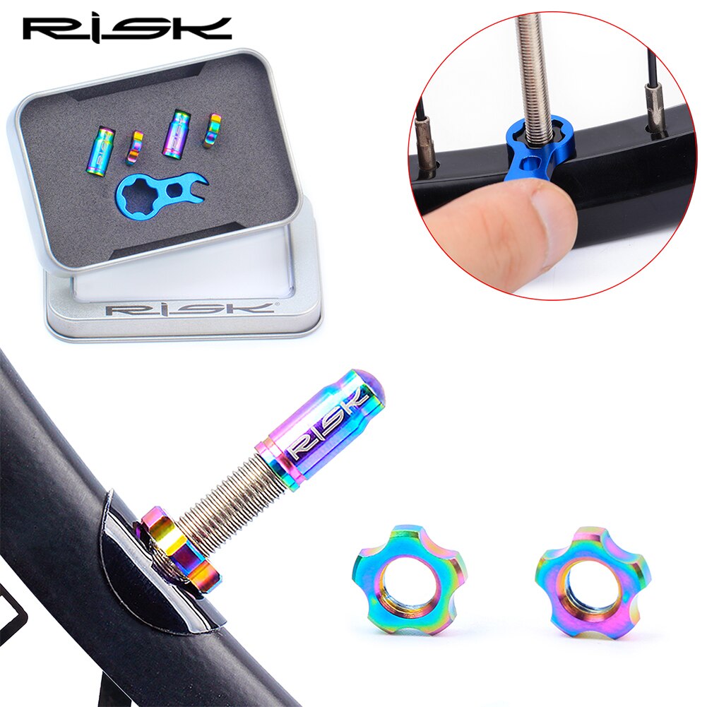 Tapa de válvula Presta para bicicleta, protector de válvula Schrader de titanio para neumático francés, a prueba de polvo, accesorio para bicicleta