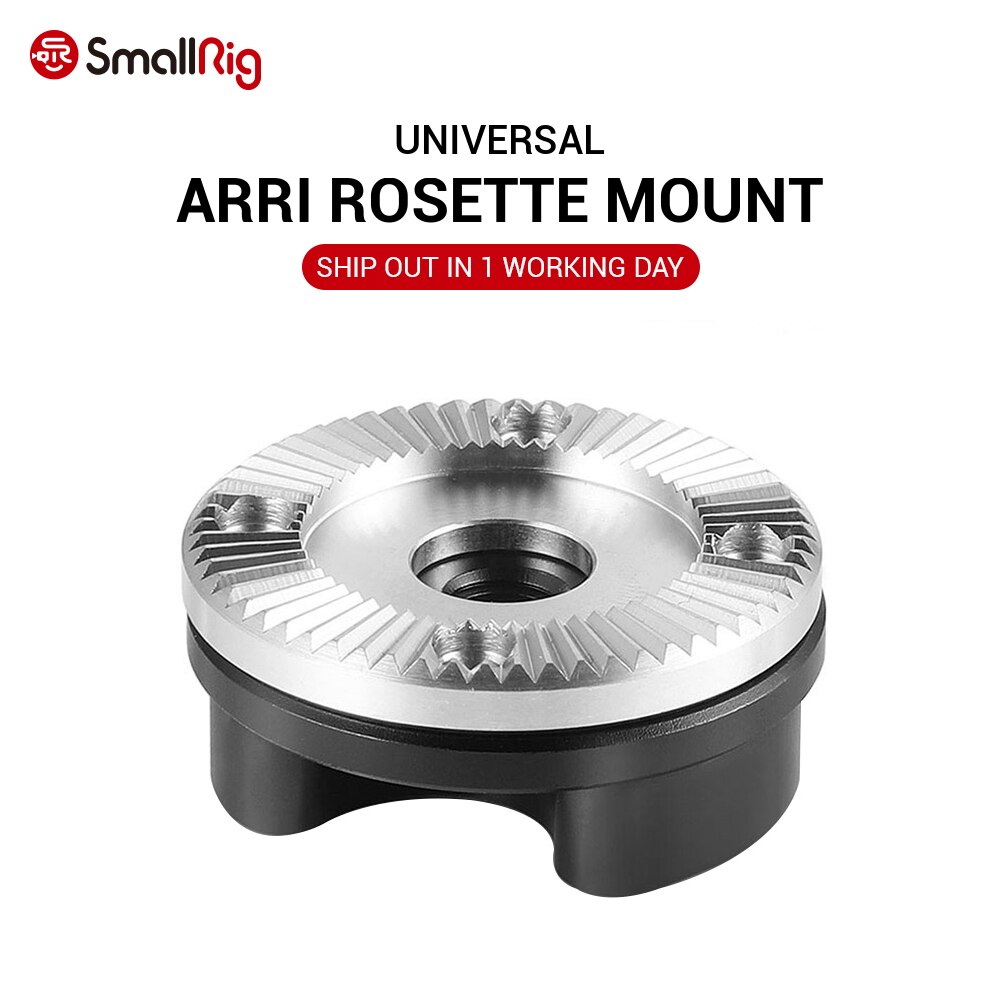 SmallRig 31.8mm Diameter Standard ARRI Rosette Bolt-On Mount (M6 Thread) For Camera Wooden handle EVF Mount Attachment - 1939