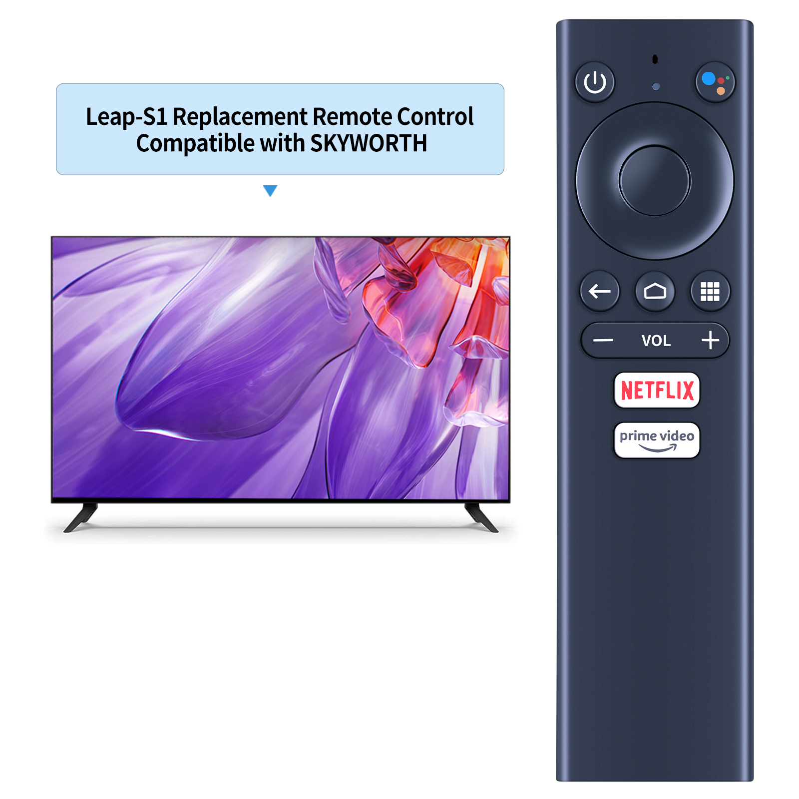 For SKYWORTH Strong Leap-S1 4K Ultra HD Android TV Box with Voice -Black Remote Control