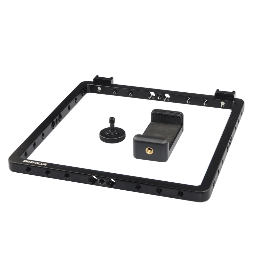 Smartphone Video Rig Handle Stabilizer Live Broadcast Aluminum Bracket with Cold Shoe Cell Phone Vlogging Cage Movies Stands