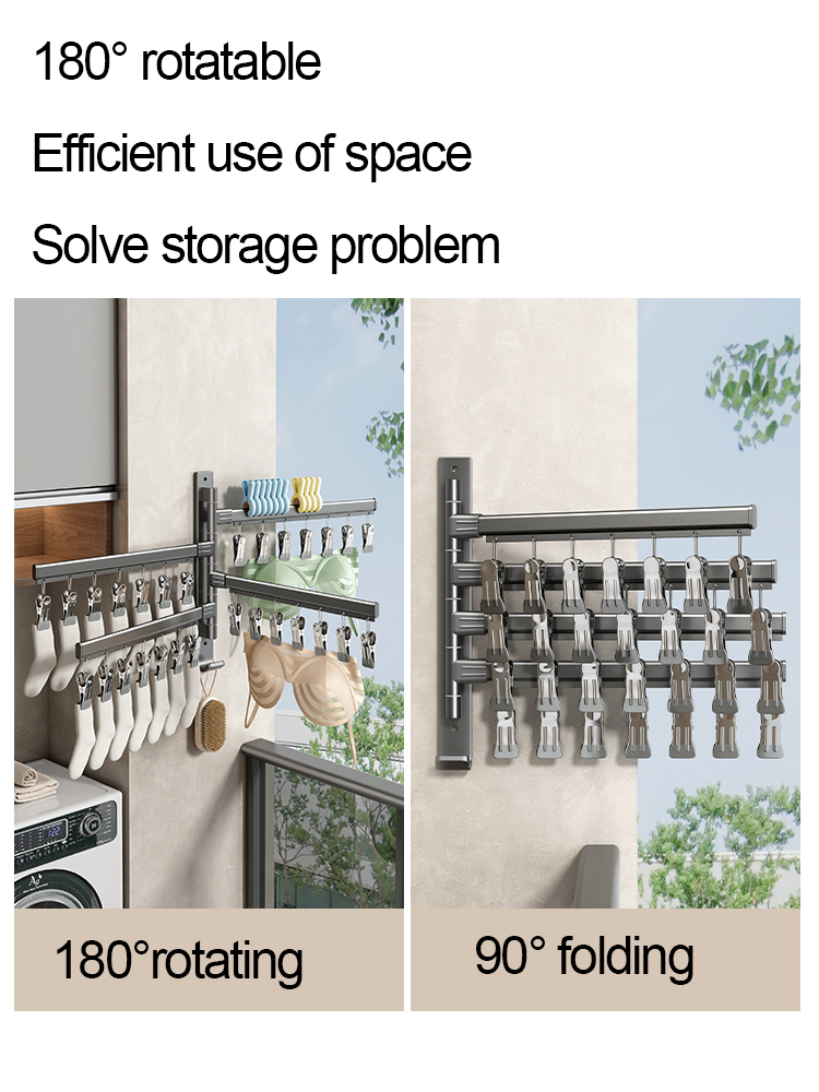 Ganchos de pared para baño, colgador de estante, barra de toalla, toallero plegable, varillas para ropa, calcetines para balcón, sujetador, colgador de toallas, accesorios de baño