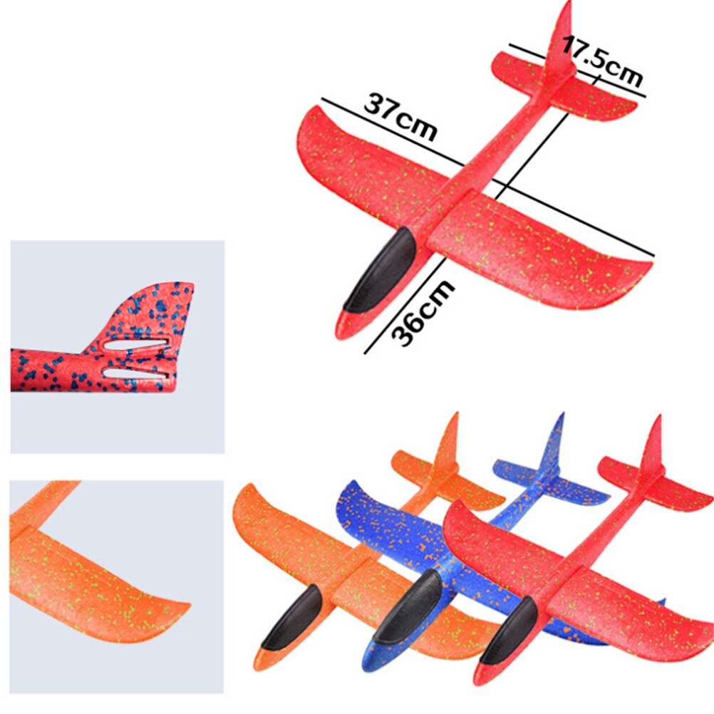 1Pcs EPP Schaum Hand Werfen Flugzeug Outdoor Starten Segelflugzeug Flugzeug Kinder Spielzeug 35*30*15cm Interessante Spielzeug farbe zufällig