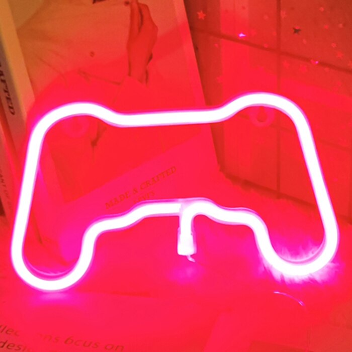 Led Game Neon Sign Game Vorm Gamer Voor Tiener Jongens Game Neon Light Game Room Decor Neon Lamp Game battle Station Muur Tekenen: Game-Red