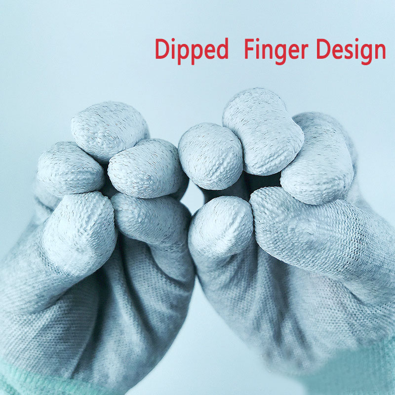 Anti luva estática computador esd seguro luvas de trabalho universal eletrônico anti skid para dedo proteção luva