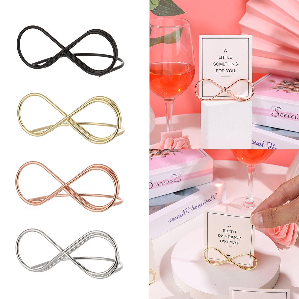 1pc Wedding Table Number Holder Stands Name Seating Labels Placecard Clips Party Photo Picture Cards Display Stand