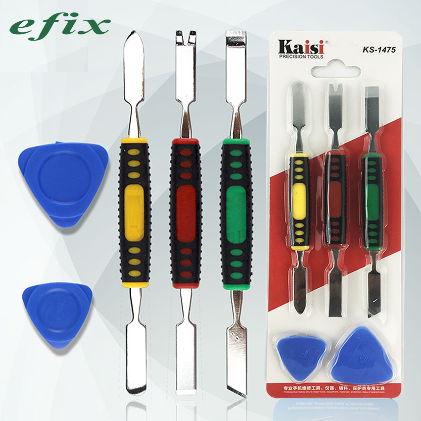 5 IN 1 Dual Ends Metal Spudger & Plastic Guitar Picks Pry Opener For iPhone iPad Tablet Mobile Phone Opening Repair Tool