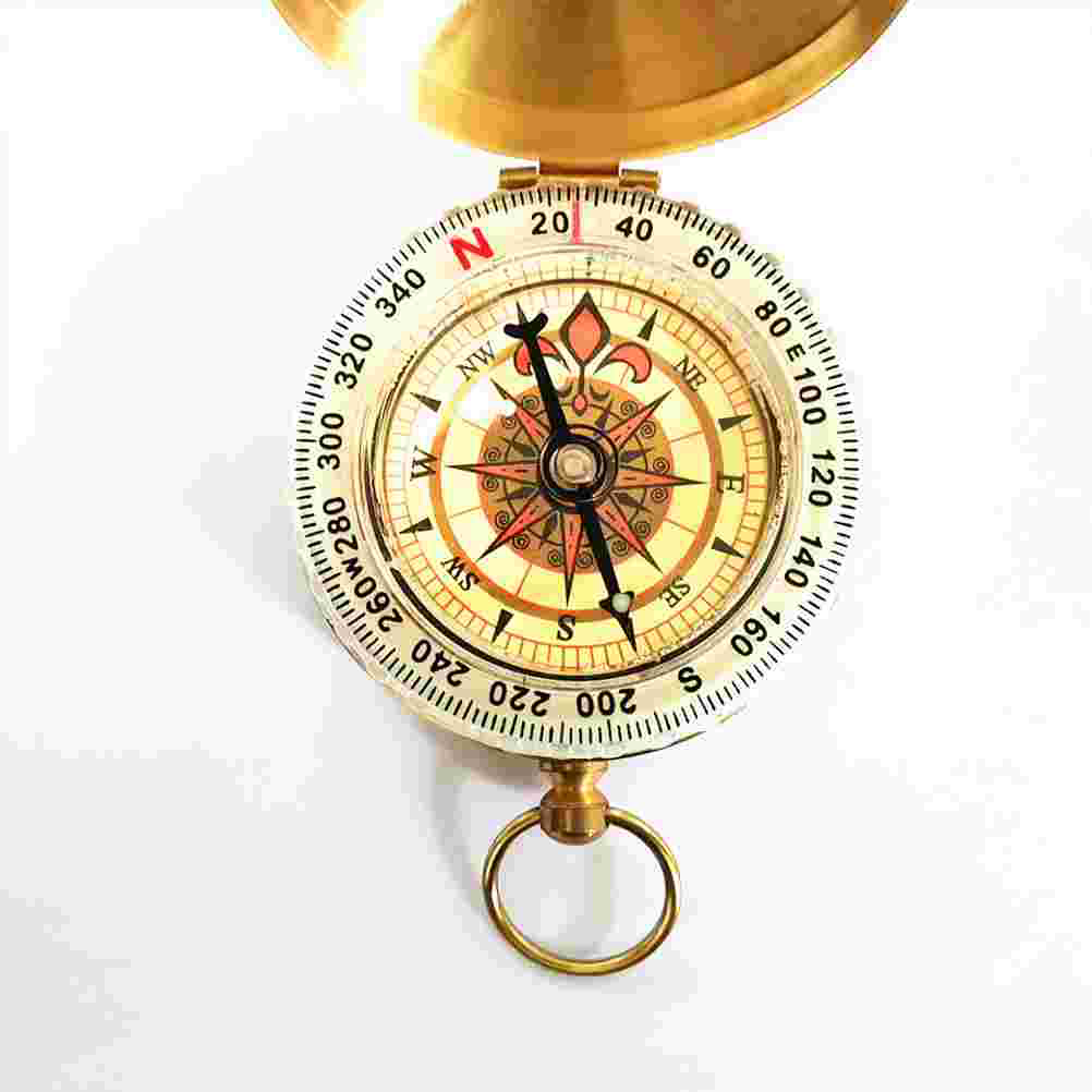 Portable Camping Compass Multi-function Hiking Compass Retro Survival Compass