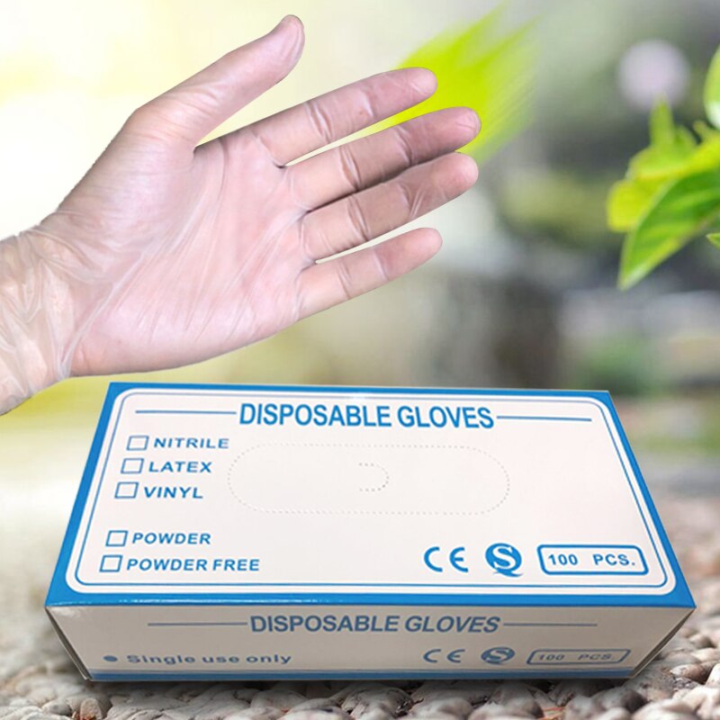 100Pcs/Box Hygiene Protective Disposable PVC Gloves for Kitchen Cooking Cleaning anti-virus Gloves