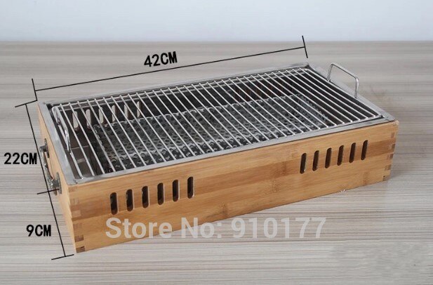 Portable bamboo box charcoal bbq grills commercial barbecue kebab stove heating oven household commercial table BBQ 036-3