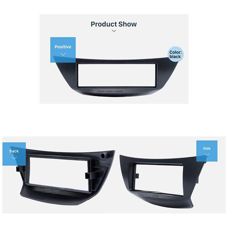 1 Din Car Radio Facia for Renault Laguna III 2007 DVD Stereo CD Panel Dash Kit Trim Fascia Dashboard Frame Black