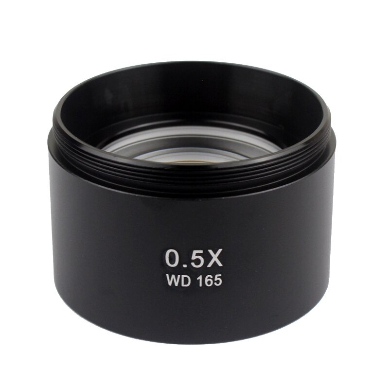 Lente de objetivo auxiliar para Zoom, lente de microscopio estéreo de 0,3x 0,5X 0,7x 1X 2,0x, rosca de 48mm para microscopio trinocular