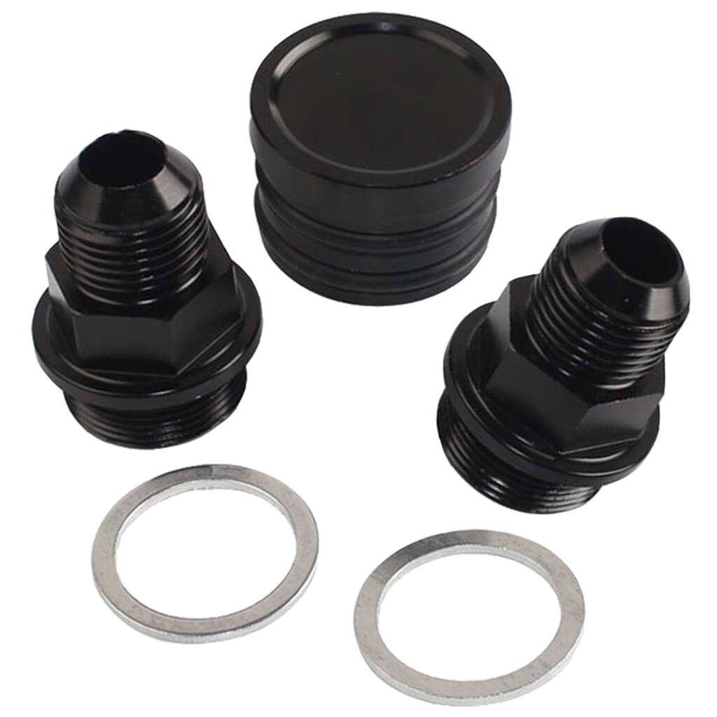 1 set/pack REAR BLOCK BREATHER FITTINGS AND PLUG FOR B16 B18C CATCH CAN M28 To 10AN