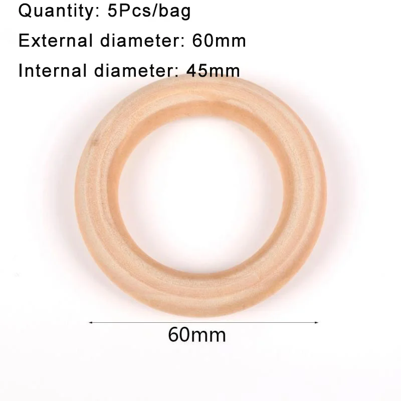15-100mm feine naturholzringe, hölzerner beißRing für babys, kreis, diy-schmuckherstellung aus holz, ringspielzeug, anhänger, bastelaccessoires: 35mm 20 stück