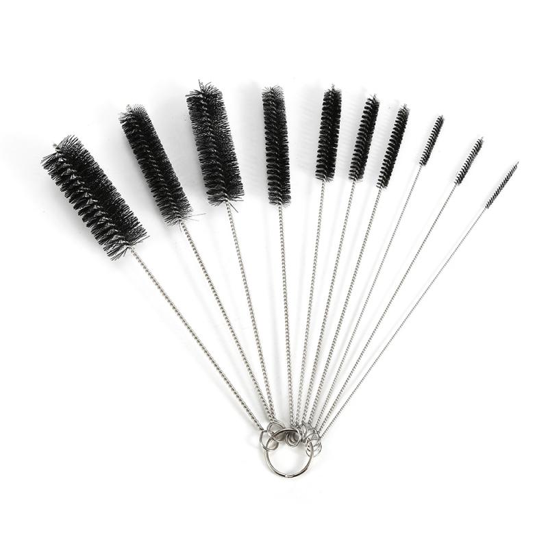 10PCS/set Nylon Cleaning Brush Set Test Tube Bottle Straw Washing Cleaner Bristle Kit Glass Lab Tubes Instruments Tubing Brush