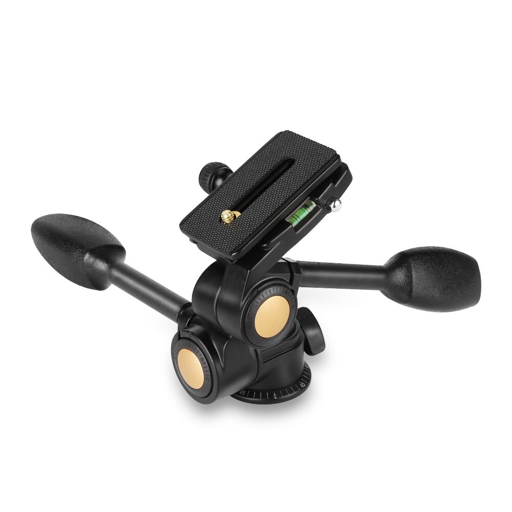 Cadiso Q80 Foto Statief Hoofd Dubbele Handvat Drie Dimensionale 3D Demping Twee Handvat Balhoofd voor Camera Video Statief Monopod