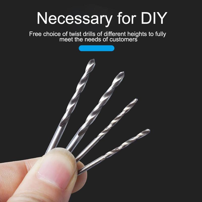 Hjem 10 stk / sæt 0.5-2.5mm lille bor mini mini twist elektrisk rund twist bor diy gør bor hss lige værktøjsskaft  h6 a 6
