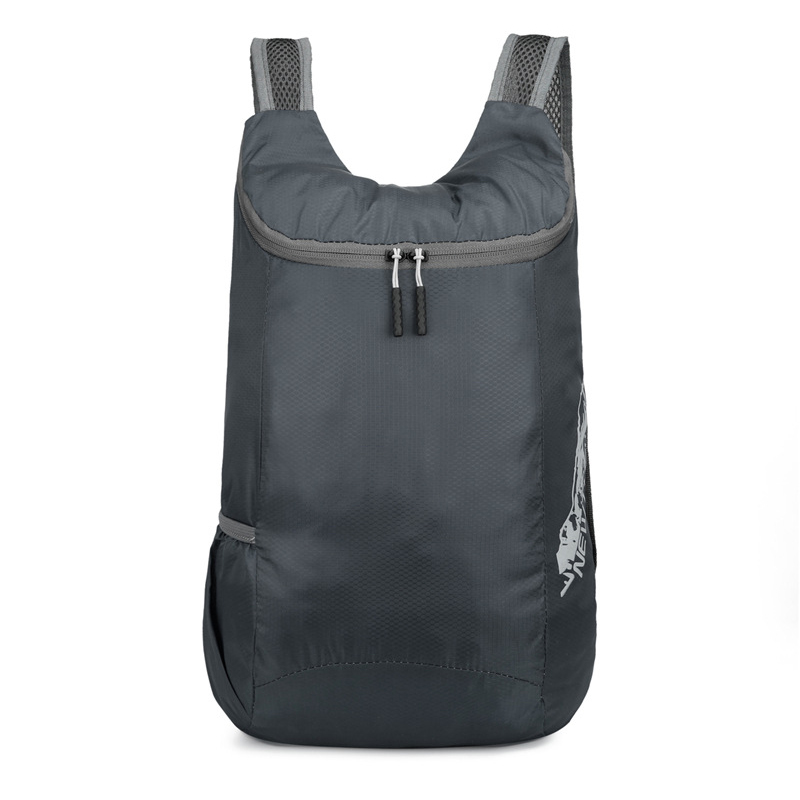 20l lette 85g pakkebare utendørs bager sammenleggbar ultralett ryggsekk vanntett turreise sammenleggbar oppbevaring dagsekk bag: Mørkegrå