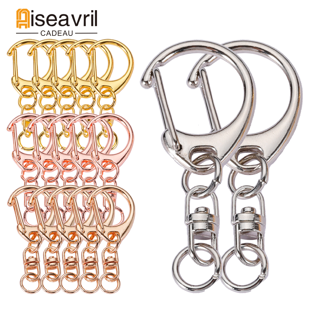 10 stuks C-gesp draaisluiting sleutelhanger 8 vorm sleutelhanger sleutelhanger ring metalen haken clip kleine sluitingen sieraden maken