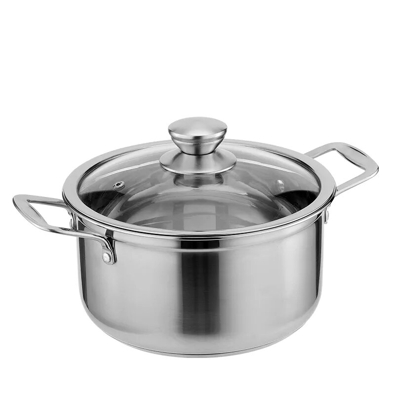Stock Pot Stainless Steel Pot Thickened Double Bottom Small Pot Household General Pot Utensils Non-stick Pot Soup Pot Pots: 20CM
