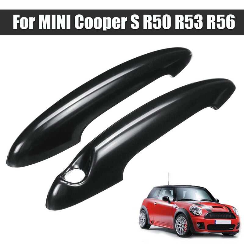 2 Stuks Abs Zwart Deurgreep Cover Voor Mini Cooper S R50 R53 R56