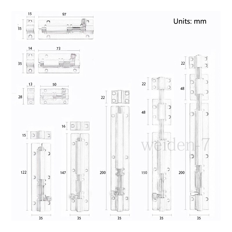 Stainless Steel Door Latch Slide Lock Barrel Bolt 1pc