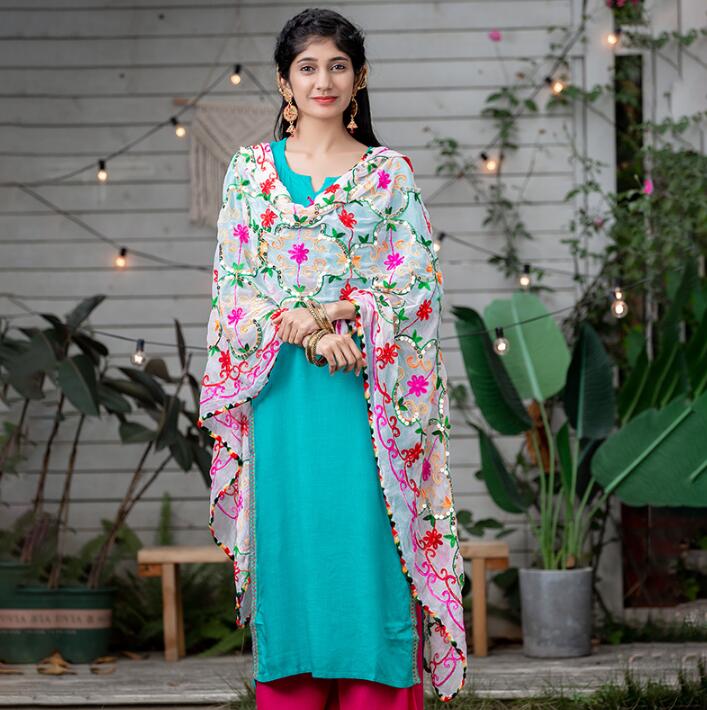 India Tops For Woman Ethnic Styles Print Sets Cotton Linen Thin Lehenga Choli Elegent Lady Top Pants