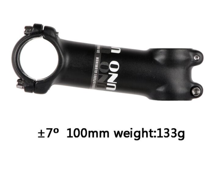 UNO Bike Stem Ultralight Mountain MTB Bicycle Stems Alloy Aluminum Stem 60/70/80/90/100/110/120/130mm: 7 degrees 100mm