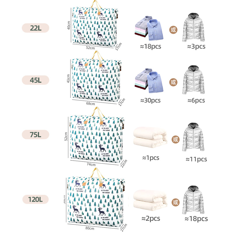 Quilt storage bag clothing finishing bag large-capacity quilt waterproof and moisture-proof moving bag packing bag