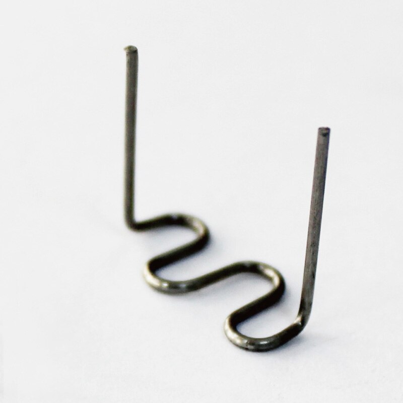 Grapas calientes onduladas para parachoques de plástico de coche, reparación de soldadura, 100 Uds., 0,8mm