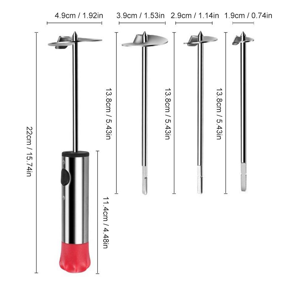Perceuse à légumes et fruits, outils en acier inoxydable pour la fabrication de légumes en peluche, dissolvant de noyau à prise facile avec 4 lames pour la cuisine