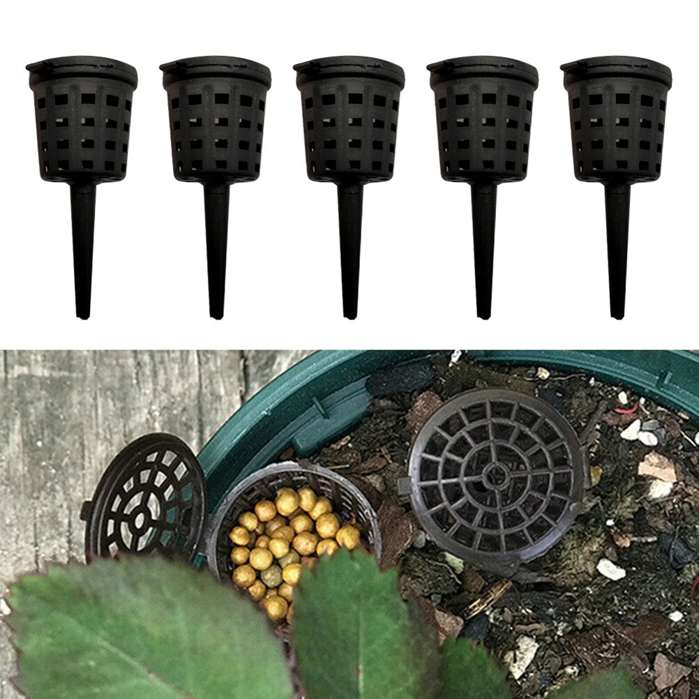 50pcs Fertilizer Baskets with Lid Portable Plastic Fertilizer Box Bonsai Fertilizer Container