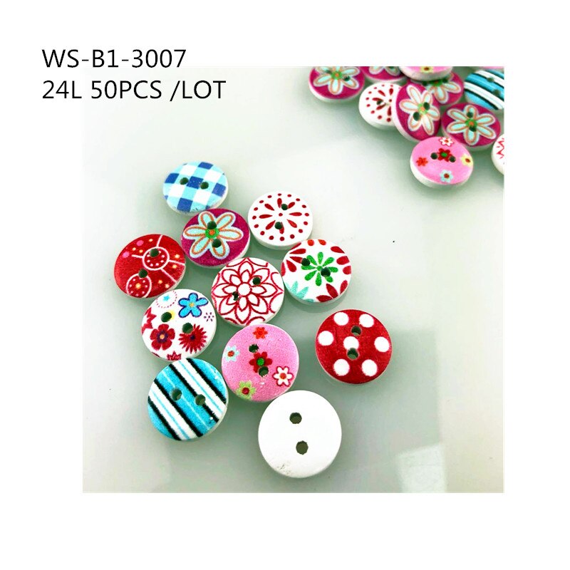 Botones de madera redondos y coloridos para bebé, botón de madera natural rosa, botones de para ropa, accesorios de costura de ropa