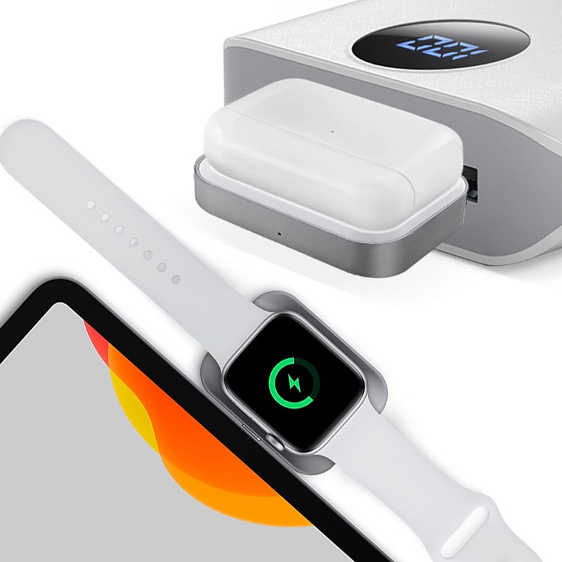 2 in 1 Magnetische Drahtlose Ladegerät für Apfel Uhr iWatch Serie tragbar USB C Ladung Dock für Airpods Luft Schoten Profi 2 Ladegerät