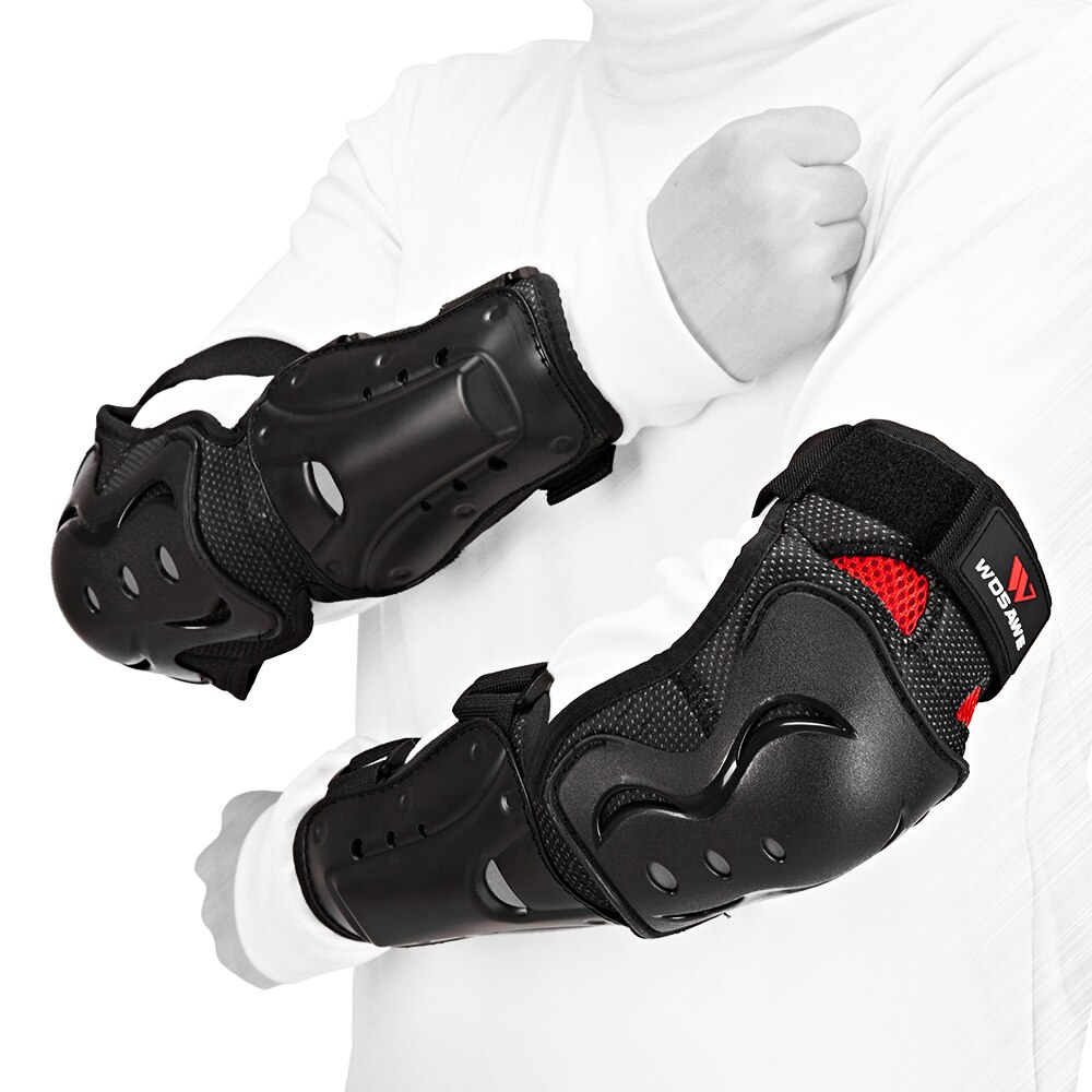 WOSAWE Motorcycle Elbow Pads Motocross Arm Protector Guard Moto Body Protective Gear MTB Motorbike Riding Knee Brace Set Kit