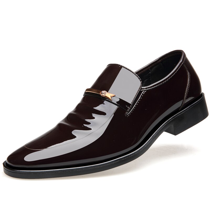 GOXPACER Männer Schuhe Formale Männer lässig Schuhe Spitz Geschäft Schuhe Aufzug Starke Ferse Metall Deko