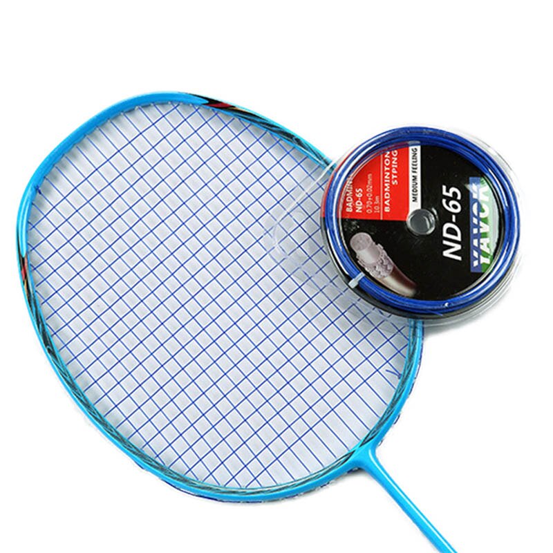 Atacado 10.3 m alta repulsa força dureza desgastar-resistente fibra resina badminton corda linha raquete esportes acessórios: Blue